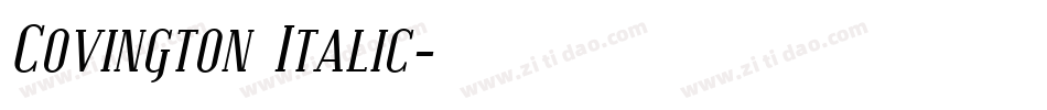 Covington Italic字体转换